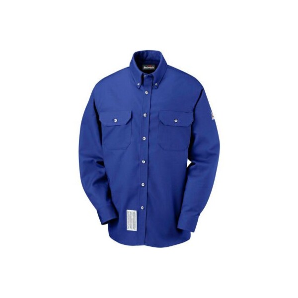 EXCEL FR ComforTouch FR Dress Uniform Shirt SLU2, Royal Blue, Size M Regular